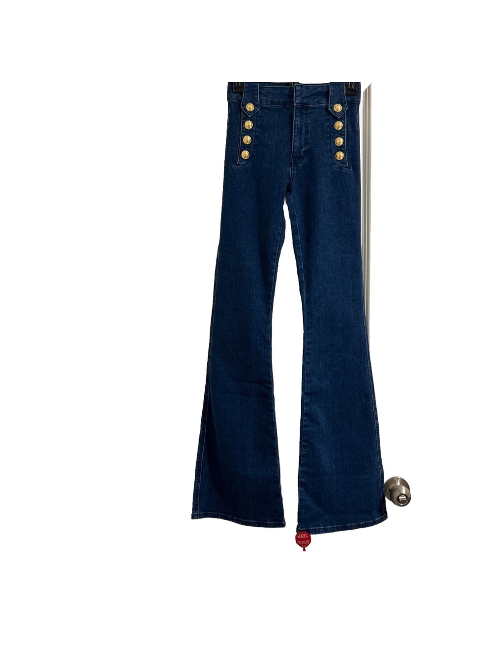 Derek Lamb 10 Crosby Denim Women’s Mid Rise Cropped Flare Jean Dark Wash Sz 23